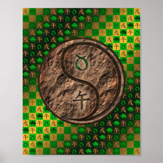 Stier & Aarde Paard Poster (Voorkant)