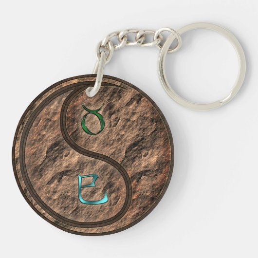 Stier & Aarde Slang Sleutelhanger (Achterkant)