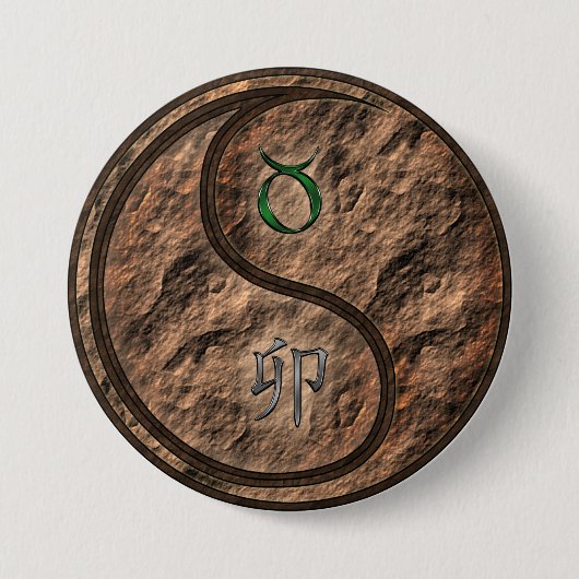 Stier & Aardese Hase Ronde Button 7,6 Cm (Voorkant)