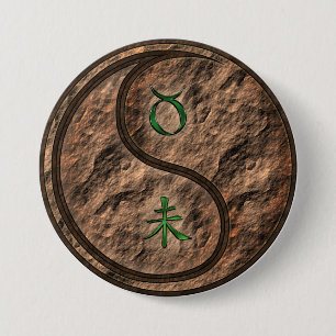 Stier & Aardgeit Ronde Button 7,6 Cm