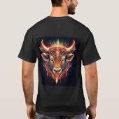 Stier Abstract Geometrisch Ontwerp T-shirt (Achterkant)
