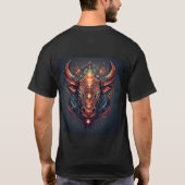 Stier Abstract Geometrisch Ontwerp T-shirt (Achterkant)