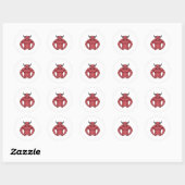 Stier als bodybuilder extreem ronde sticker (Vel)