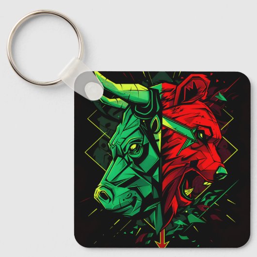 Stier Beer Duet Krachten Sleutelhanger (Voorkant)