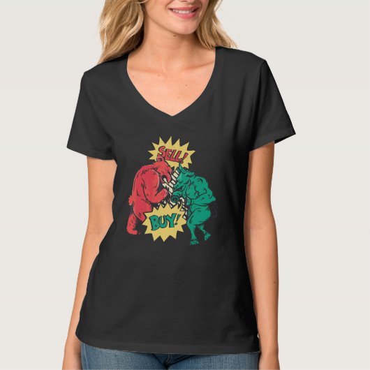 Stier Beurs Belegger Dividend Kopen A T-shirt (Voorkant)