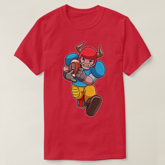 Stier bij Sport met Helm T-shirt (Design voorkant)