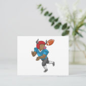 Stier bij Voetbalsporten Briefkaart (Staand voorkant)