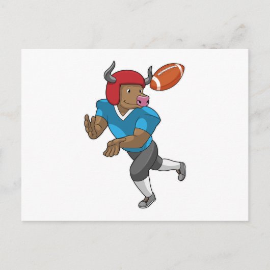 Stier bij Voetbalsporten Briefkaart (Voorkant)