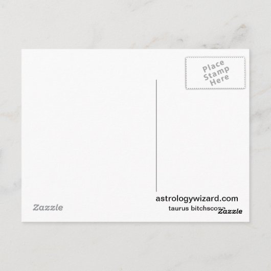 Stier [ - BitchScope - ] Briefkaart (Achterkant)