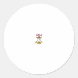 Stier Blad Schattig Geest Cowboy Vintage Grappig T Ronde Sticker