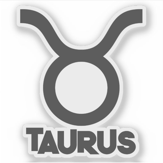 Stier Bold Sterrenbeeld Horoscoop Aangepaste Tekst Sticker (Voorkant)