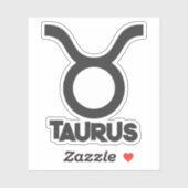 Stier Bold Zodiac Teken Horoscoop Aangepaste Tekst Sticker (Vel)