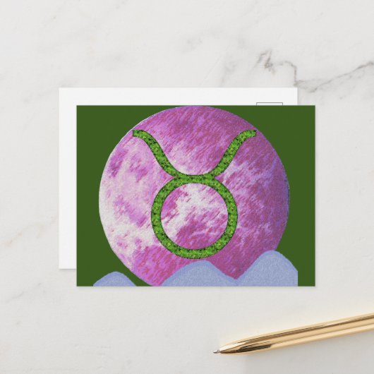 Stier Briefkaart (Voorkant / Achterkant in situ)