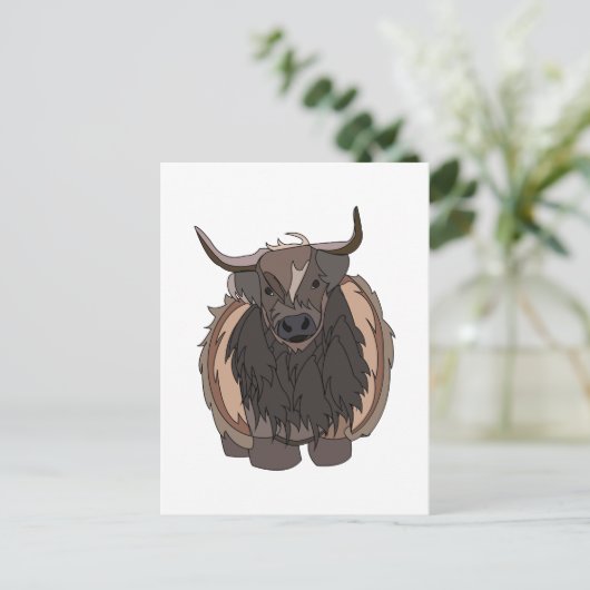 stier briefkaart (Staand voorkant)