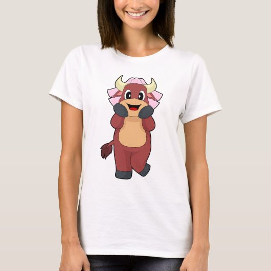 Stier Bruids Sluier Trouwen T-shirt (Voorkant)