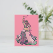 Stier Buikdanseres Godin Dierenriem Kunst Briefkaart (Staand voorkant)