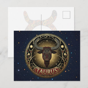 Stier Bull Zodiac Symbool Briefkaart
