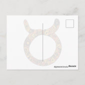 Stier Bull Zodiac Symbool Briefkaart (Achterkant)