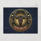 Stier Bull Zodiac Symbool Briefkaart (Voorkant)