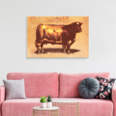  stier canvas afdruk (Insitu (Woonkamer))