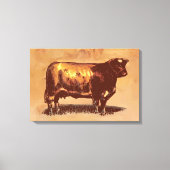  stier canvas afdruk (Voorkant)