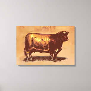  stier canvas afdruk