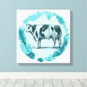  stier canvas afdruk (Insitu (Houten vloer))