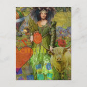  Stier Classic Vrouw Portret Gotische Kunst Briefkaart (Voorkant)