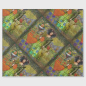  Stier Classic Vrouw Portret Gotische Kunst Cadeaupapier (Vlak)