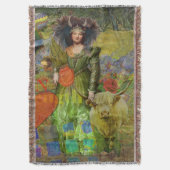  Stier Classic Vrouw Portret Gotische Kunst Deken (Voorkant Verticaal)