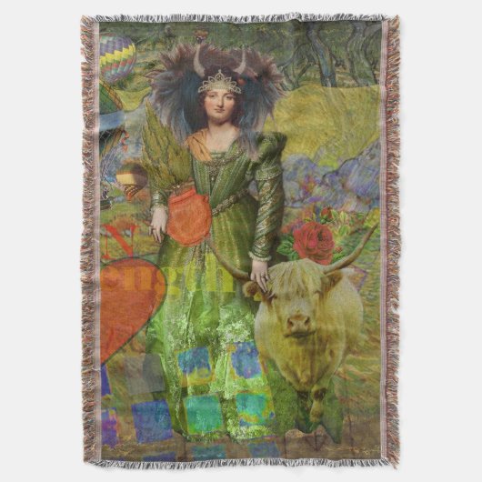  Stier Classic Vrouw Portret Gotische Kunst Deken (Voorkant Verticaal)