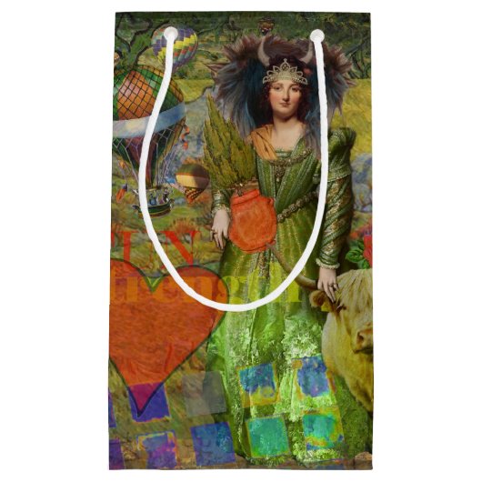  Stier Classic Vrouw Portret Gotische Kunst Klein Cadeauzakje (Voorkant)