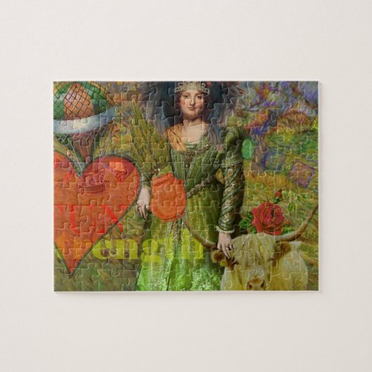  Stier Classic Vrouw Portret Gotische Kunst Legpuzzel (Horizontaal)