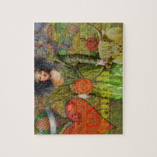 Stier Classic Vrouw Portret Gotische Kunst Legpuzzel (Verticaal)