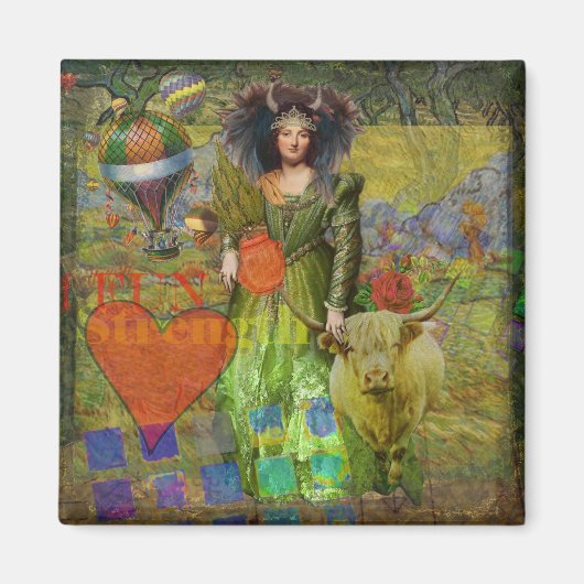  Stier Classic Vrouw Portret Gotische Kunst Magneet (Voorkant)