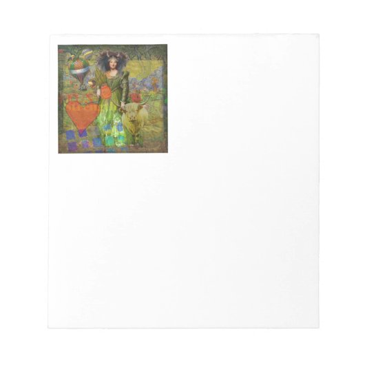  Stier Classic Vrouw Portret Gotische Kunst Notitieblok (Voorkant)