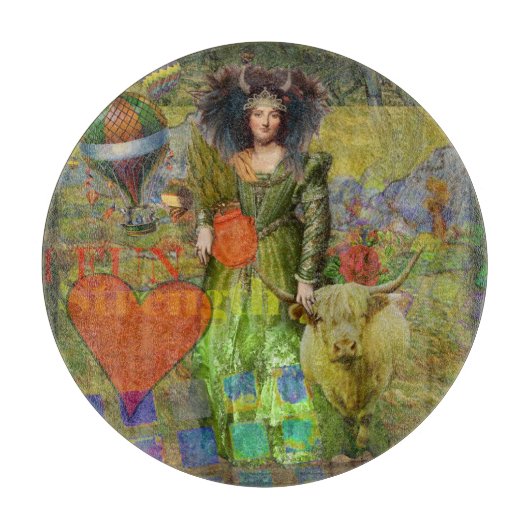  Stier Classic Vrouw Portret Gotische Kunst Snijplank (Voorkant)