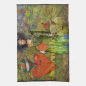 Stier Classic Vrouw Portret Gotische Kunst Theedoek (Verticaal)