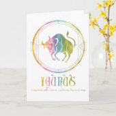 Stier Compatibiliteit Verjaardag Wenskaart Kaart (Gele Bloem)