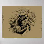 Stier Constellatie Hevelius 1690 Gravure Poster (Voorkant)