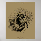 Stier Constellatie Hevelius 1690 Gravure Poster (Voorkant)