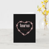Stier Constellation Gothic Edgy Verjaardag Kaart (Gele Bloem)