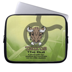 Stier de Bull aarde teken groene aarde teken Laptop Sleeve