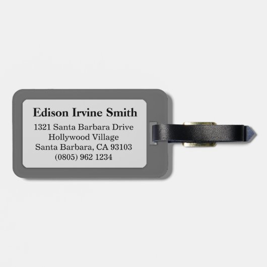 Stier de Bull grijs horoscoop id bagagelabel (Achterkant horizontaal)