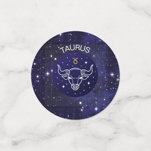 Stier de Bull Zodiac Design Table Confetti (Kleine voorkant)