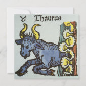 Stier de Os, Vintage Tekens van de Dierenriem (Voorkant)