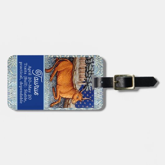 Stier de stier sterrenbeeld Verjaardagsfeest Bagagelabel (Voorkant horizontaal)