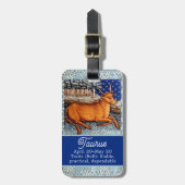 Stier de stier sterrenbeeld Verjaardagsfeest Bagagelabel (Voorkant verticaal)