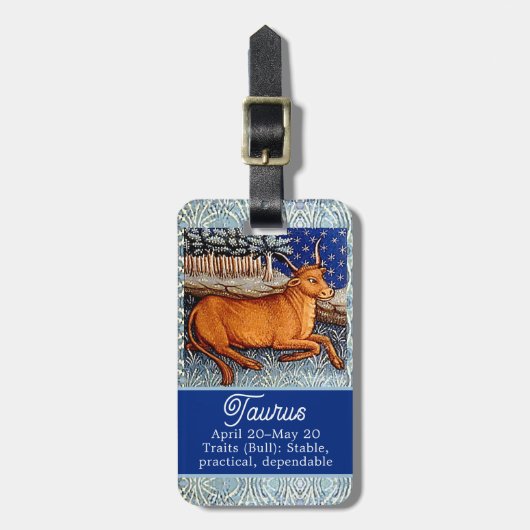 Stier de stier sterrenbeeld Verjaardagsfeest Bagagelabel (Voorkant verticaal)