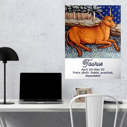 Stier de stier sterrenbeeld Verjaardagsfeest Folie Afdrukken